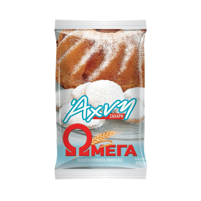 Puderzucker (400g) Omega von Omega bei Araxxon - Hochwertiges griechisches Produkt. Puderzucker (400g) Omega από Omega στο Araxxon - Αυθεντικό ελληνικό προϊόν.